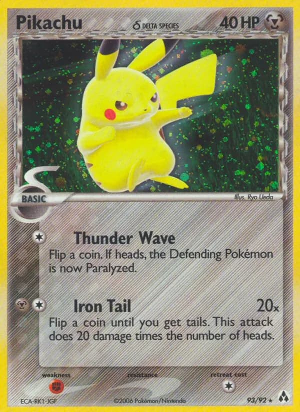 Pikachu δ card image