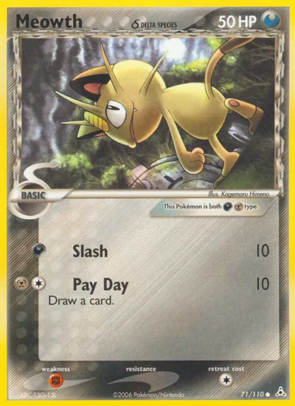 Meowth δ card image