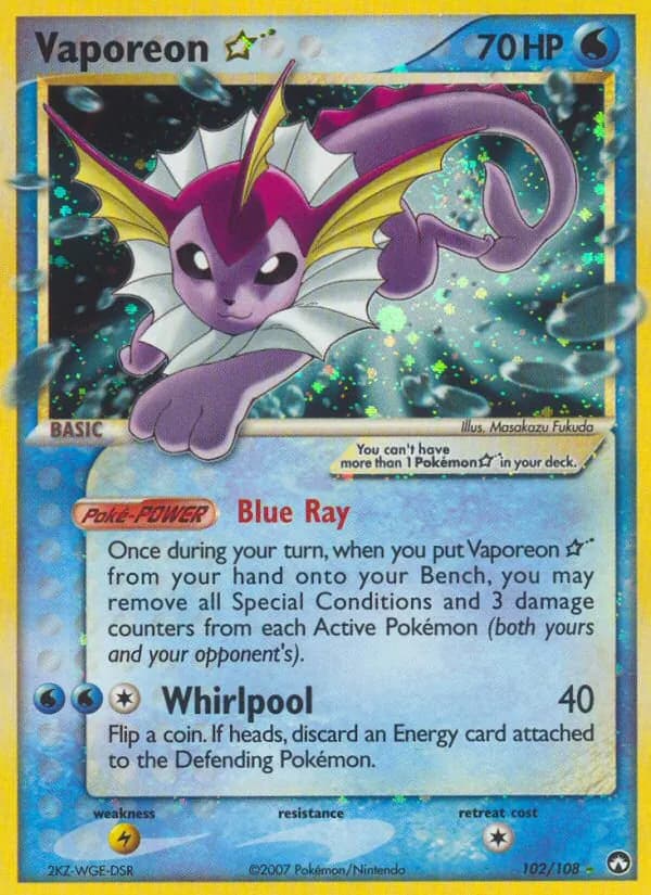 Vaporeon ☆ card image