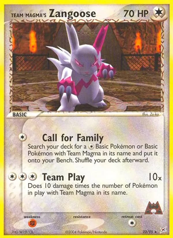 Team Magma's Zangoose card image
