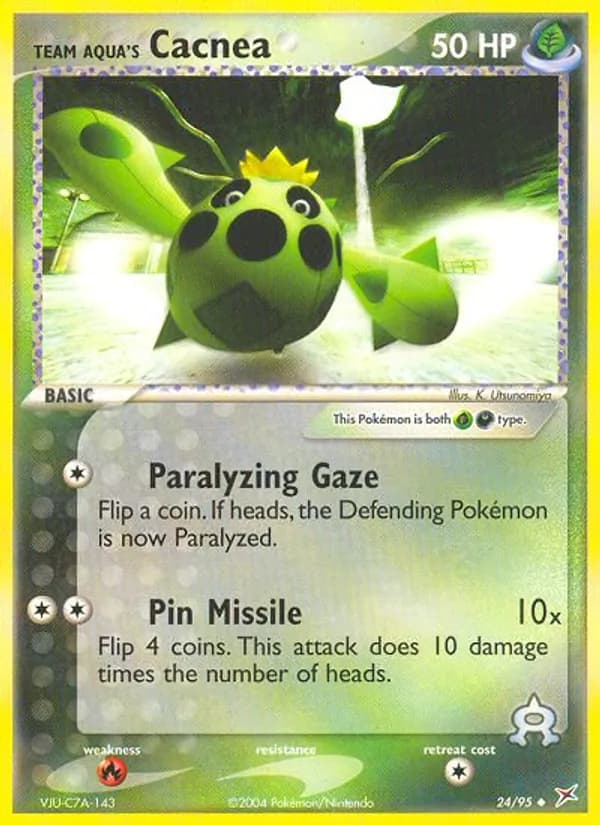 Team Aqua's Cacnea card image