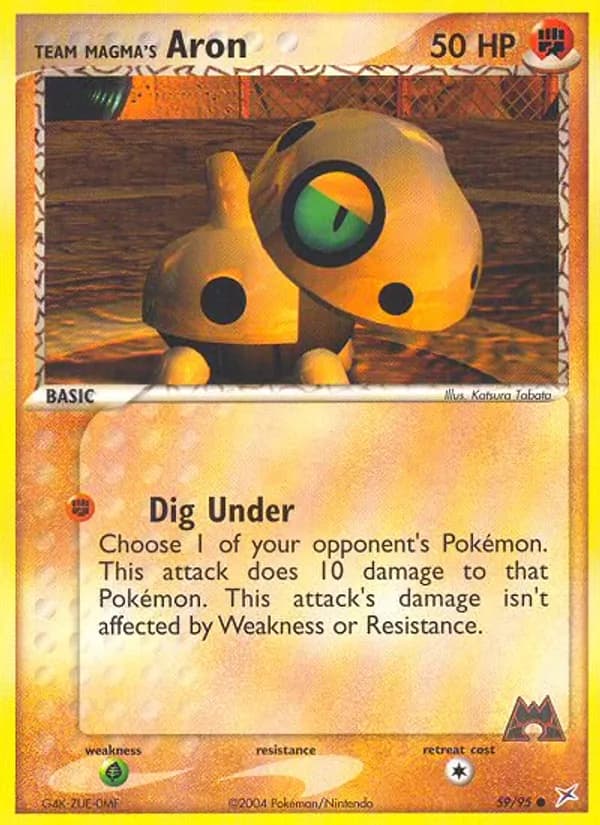 Team Magma's Aron card image