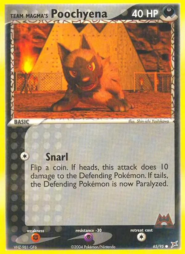 Team Magma's Poochyena card image