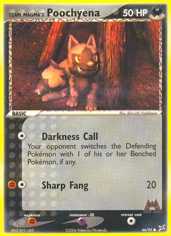Team Magma's Poochyena card image