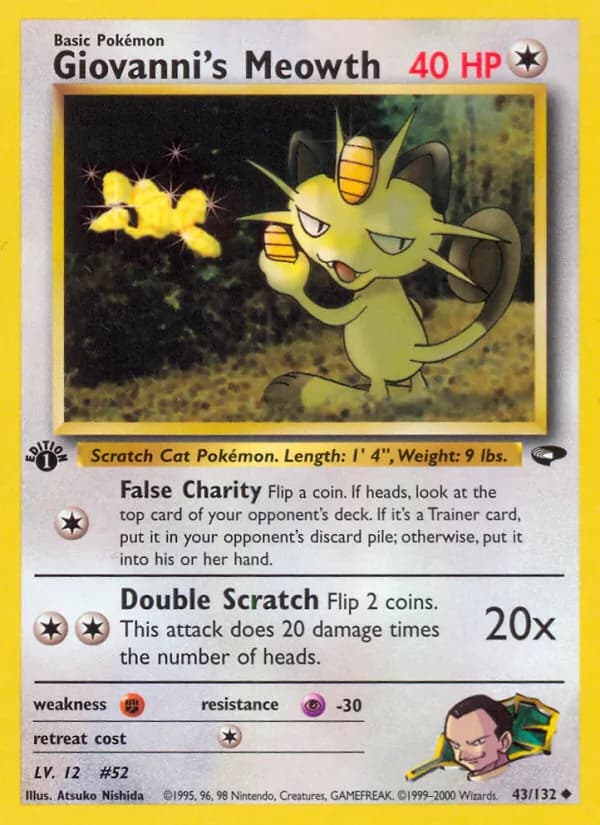 Giovanni's Meowth card image