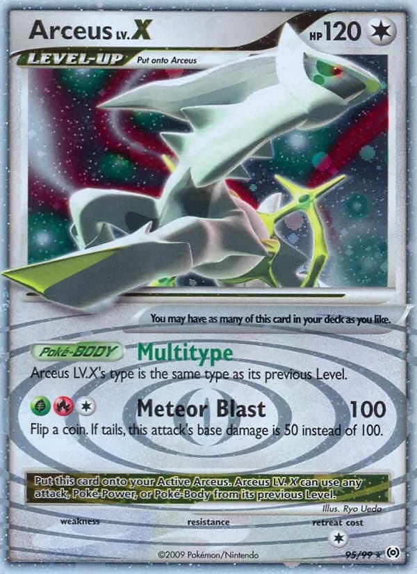 Arceus LV.X card image