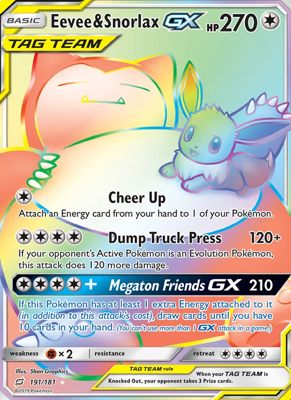 Eevee & Snorlax GX card image