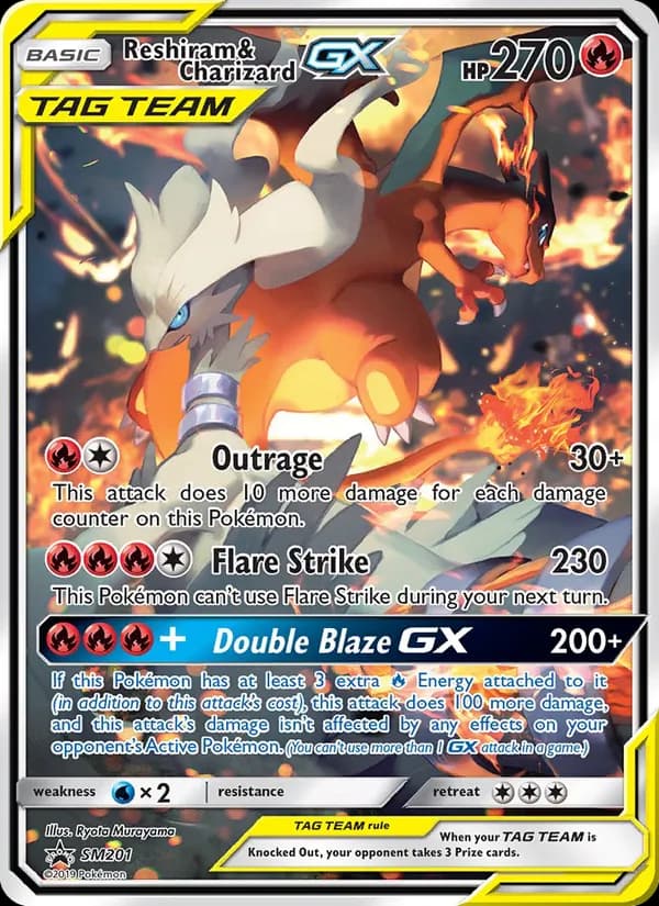 Reshiram & Charizard GX card image