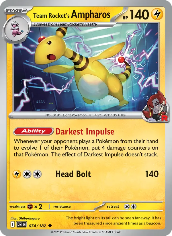 Team Rocket's Ampharos card image