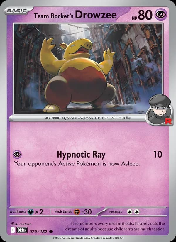 Team Rocket's Drowzee card image