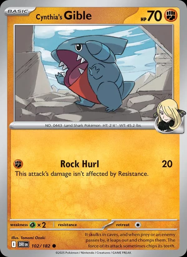 Cynthia's Gible card image