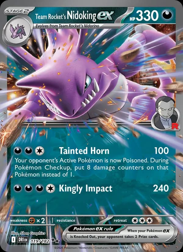 Team Rocket's Nidoking ex card image