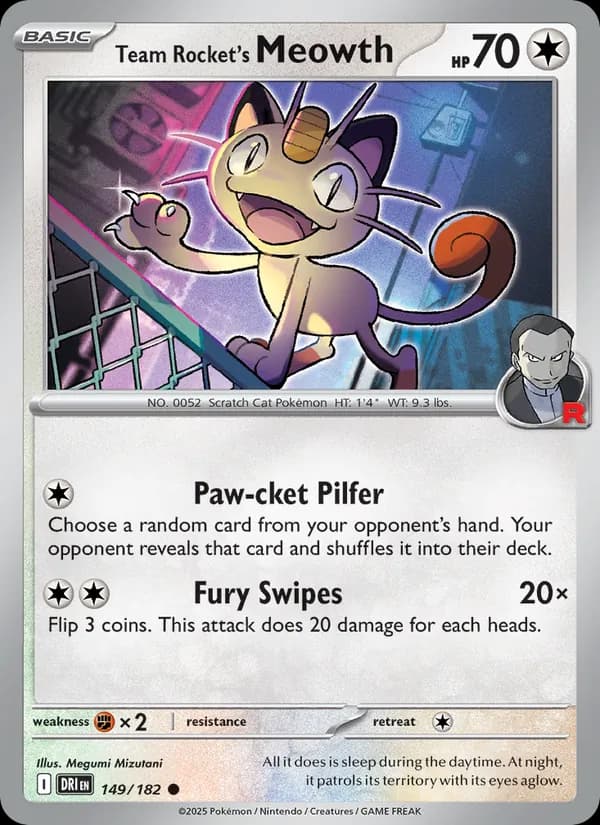 Team Rocket's Meowth card image
