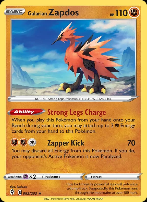 Galarian Zapdos card image