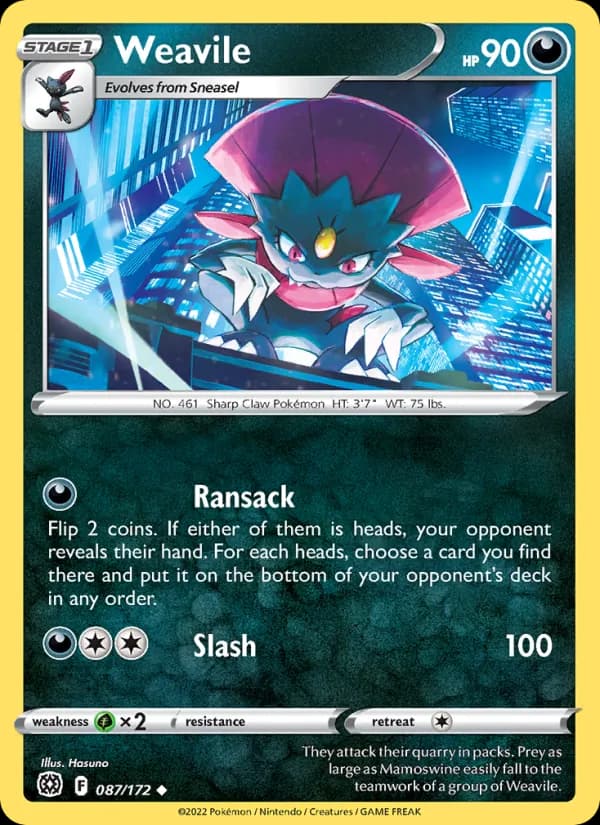 Weavile card image