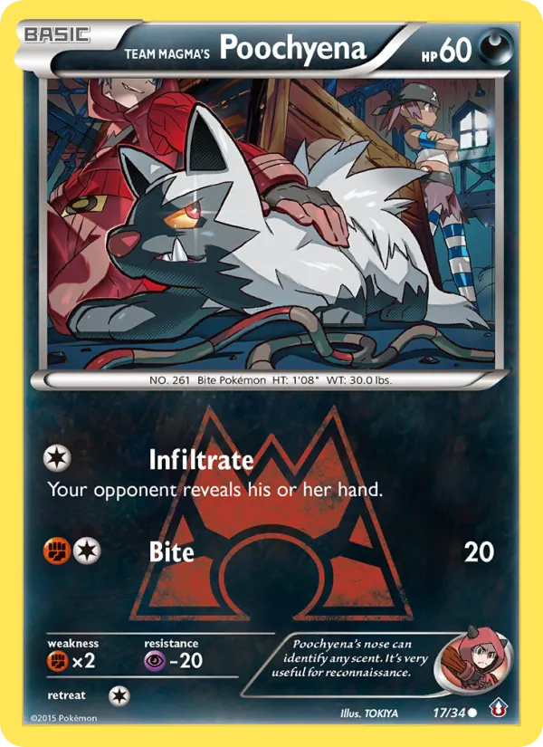 Team Magma's Poochyena card image