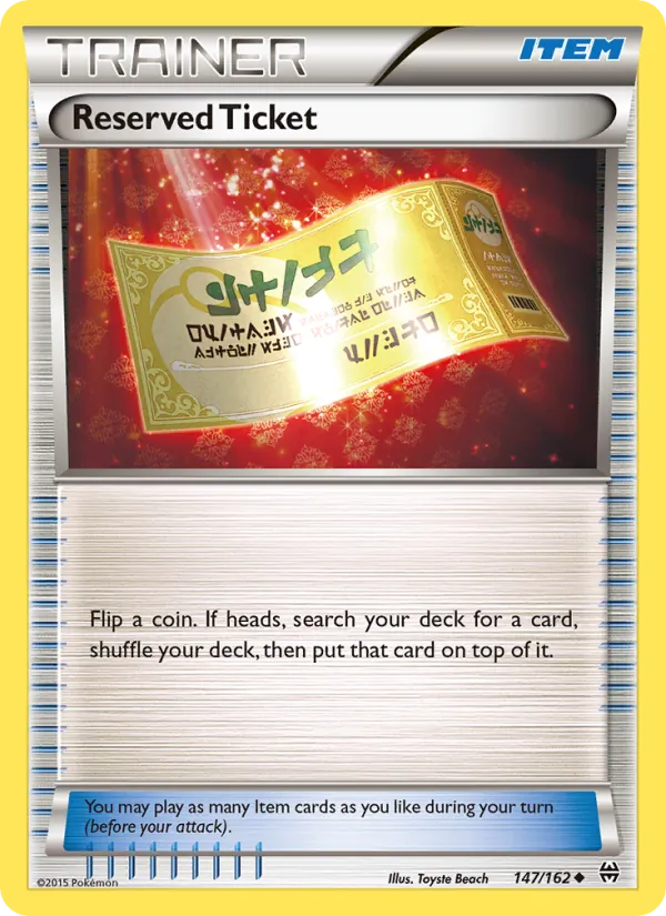 Reserved Ticket card image