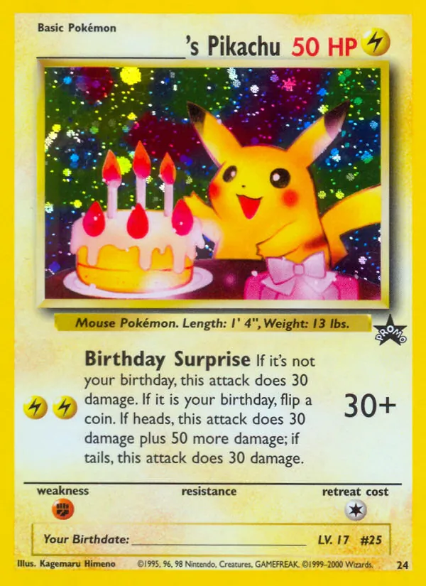 ___________'s Pikachu card image